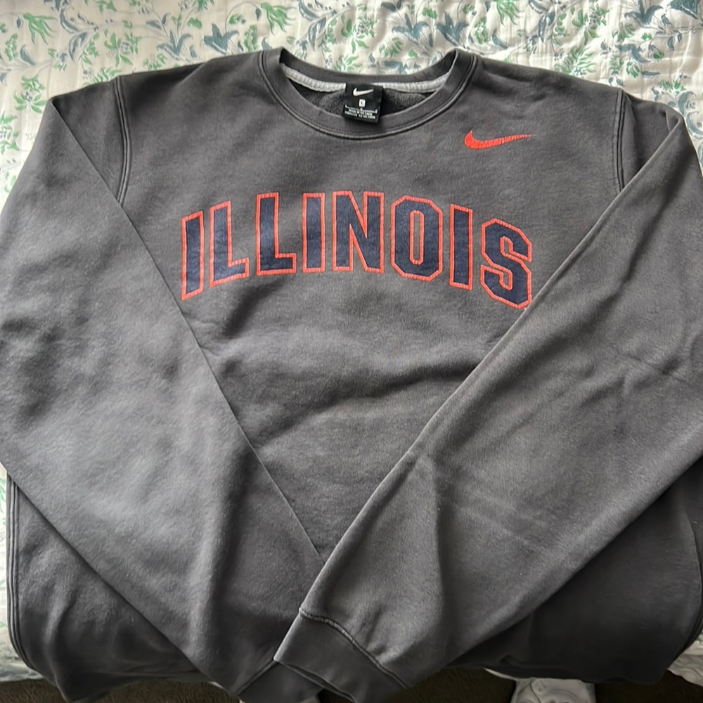 Nike University of Illinois Crewneck Grey - Large